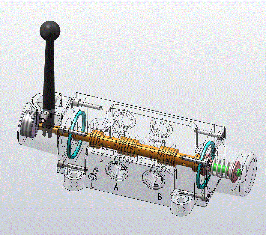 JJ8728-三位四通手动换向阀设计[含SW三维图]