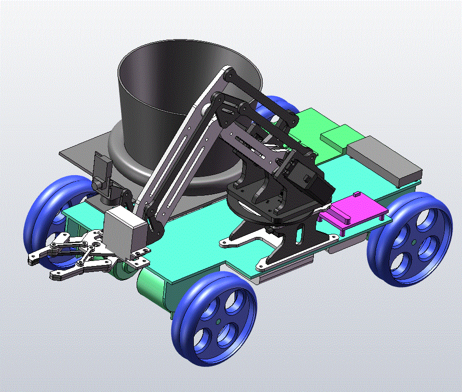 JJ8734-沙滩垃圾清扫机器人结构设计与动力研究[含SW三维图]