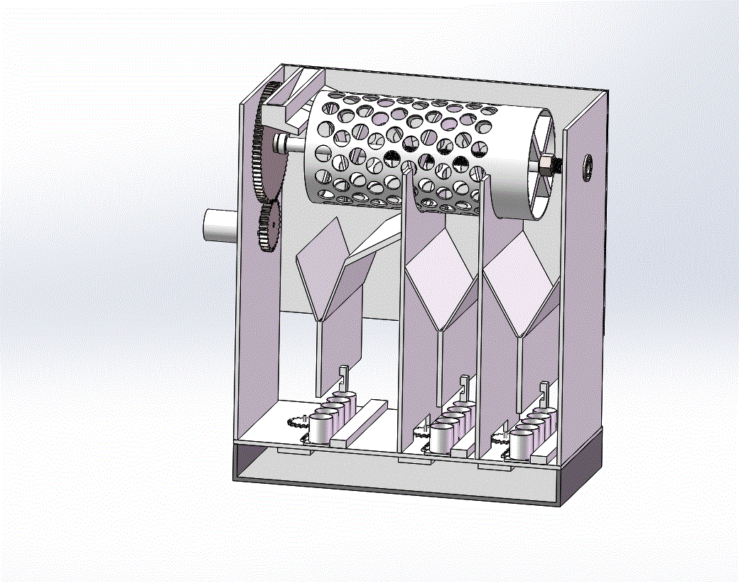 JJ8784-螺旋式滚筒硬币分离计数包装机的设计[含SW三维图]