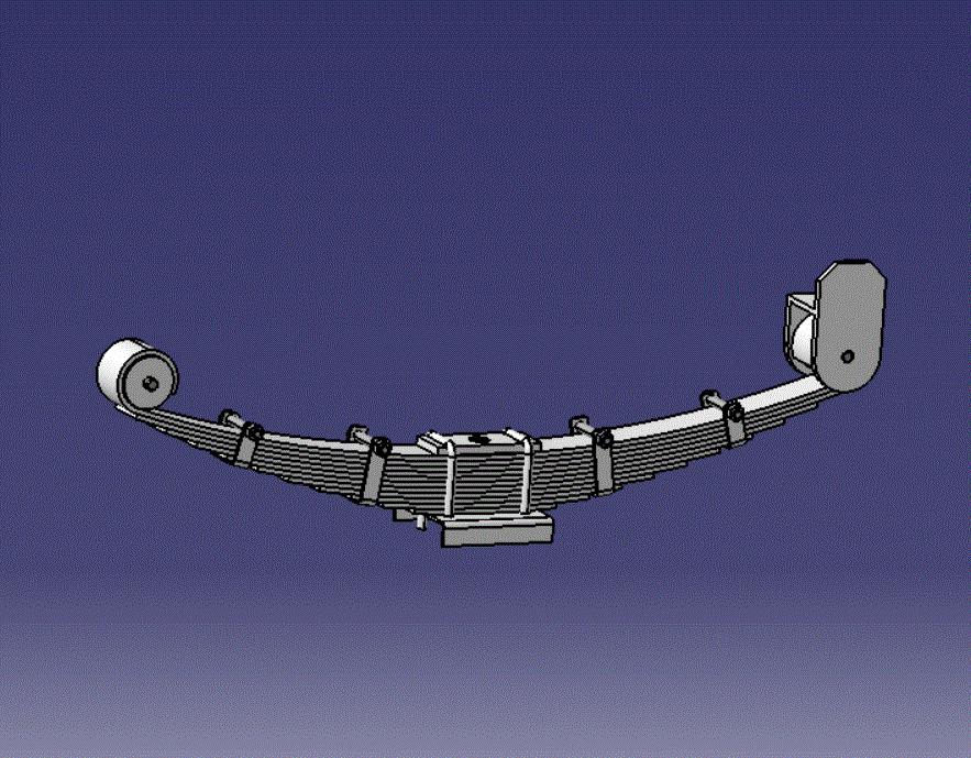 Q620-前后钢板弹簧悬架总成设计[含Catia三维图]