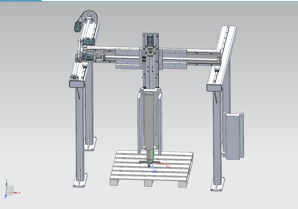 P690-盘类零件打磨搬运衍架机械手-桁架式上下料机械手设计[含三维图]