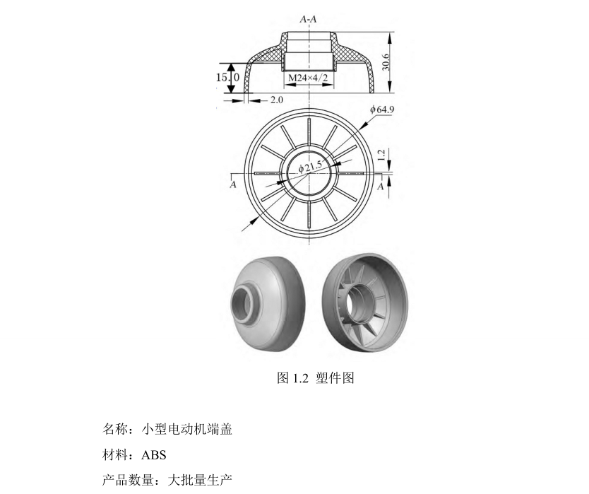 ZS1152-小型电动机端盖注塑模具设计