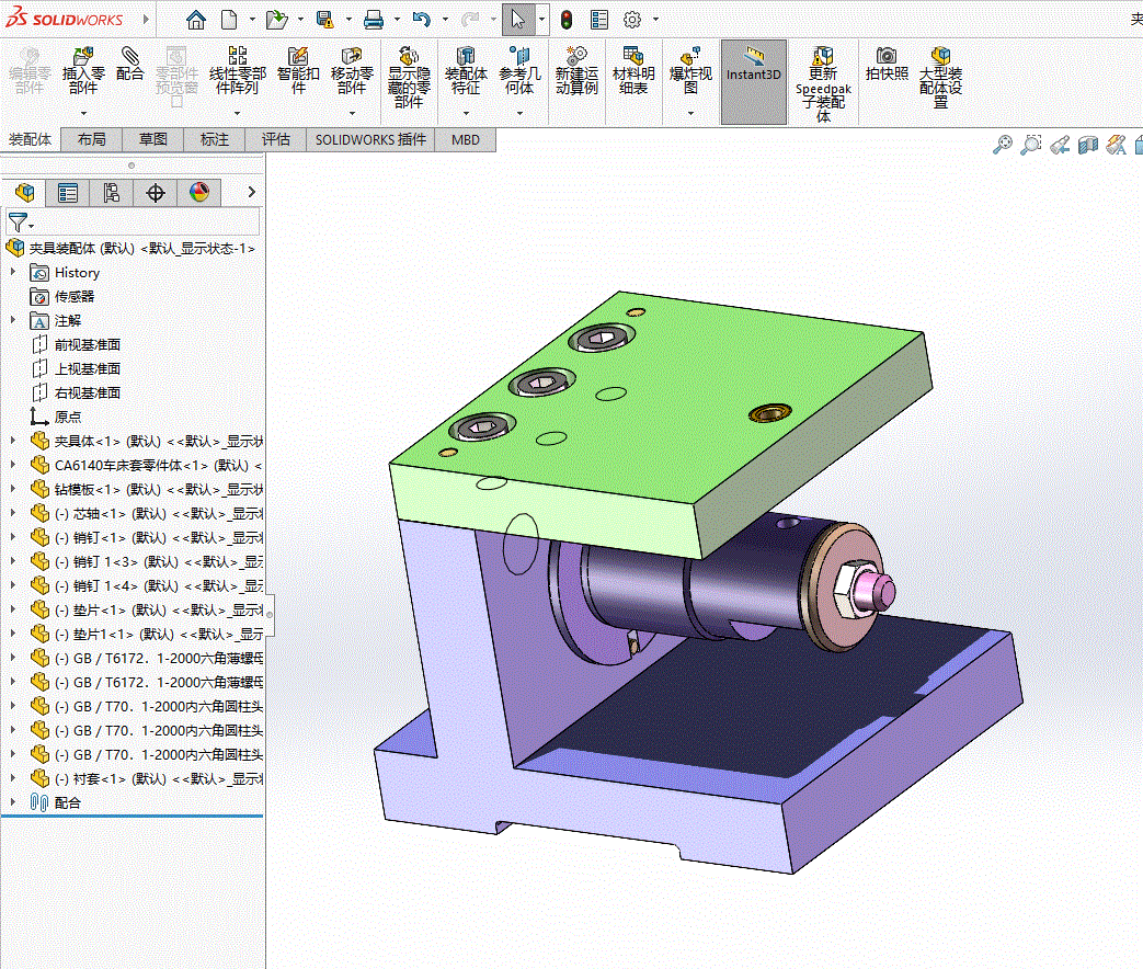 K1706-CA6140车床套加工工艺及钻φ8孔夹具设计[含SW三维图]