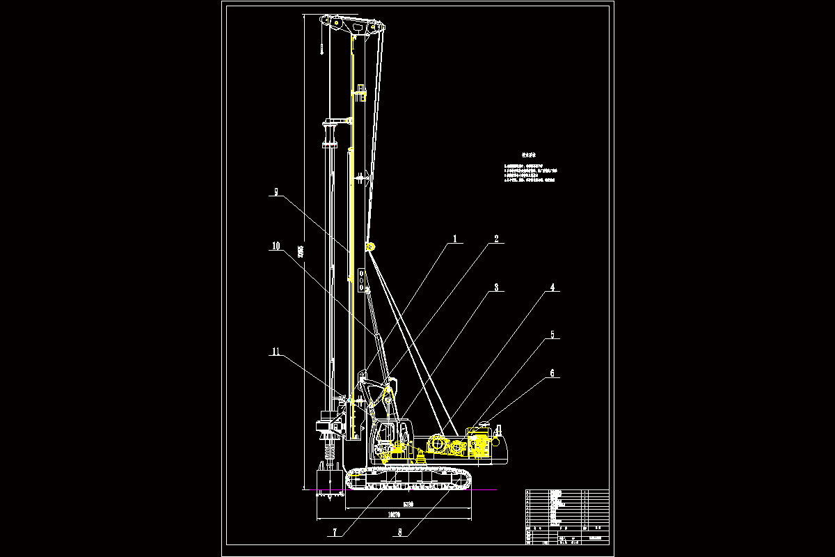 JJ8988-旋挖钻机执行部件设计