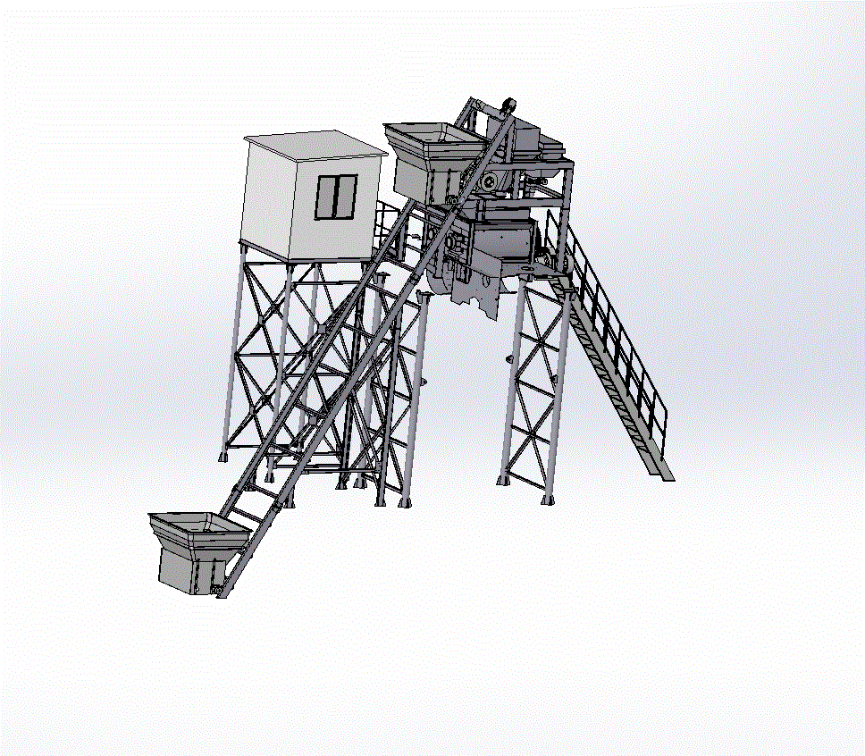 JJ9018-JS1000混凝土搅拌机设计【含SW三维图】