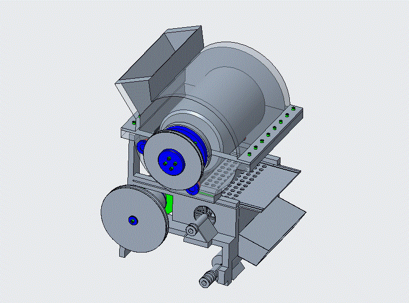 Z1088-一种板栗脱壳去皮机设计【含Creo三维图】
