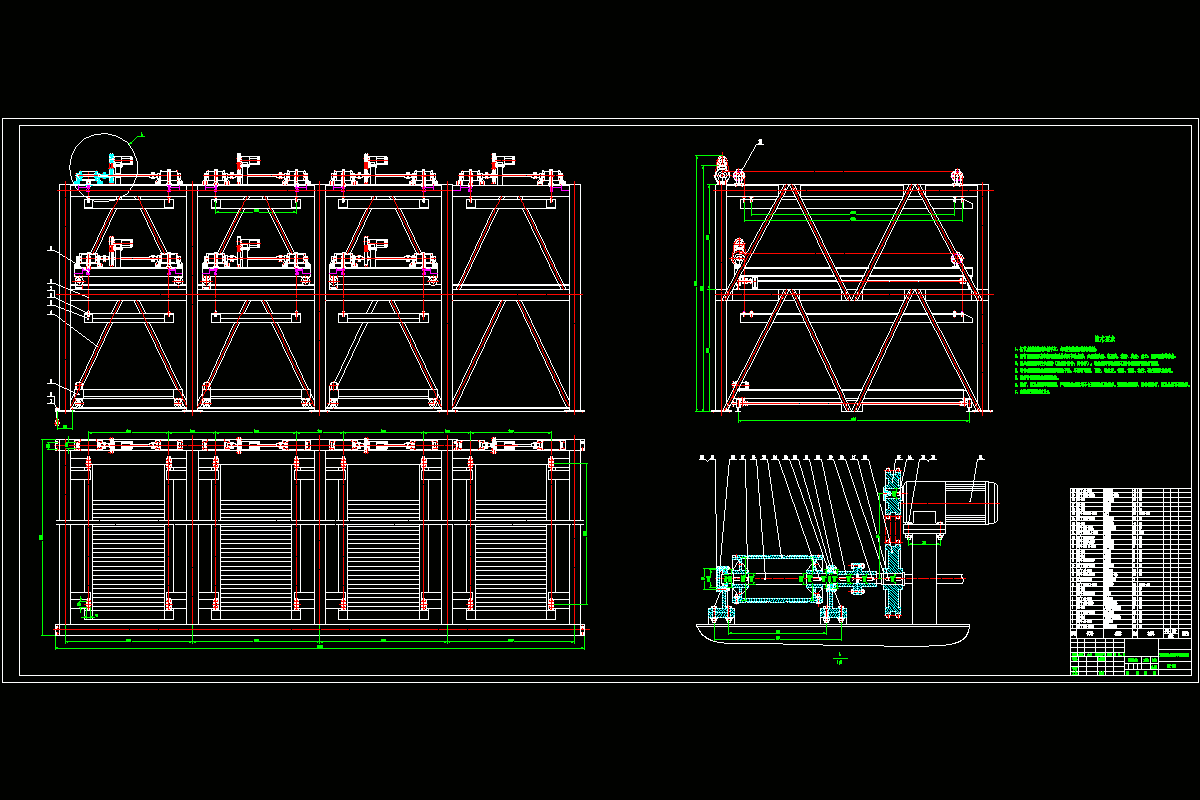 JJ9045-三层十车位升降横移式立体车库设计