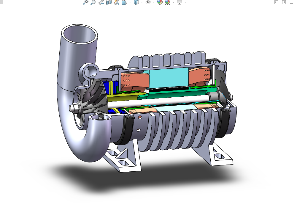 P795-30KW动压气浮曝气风机设计【含SW三维图】