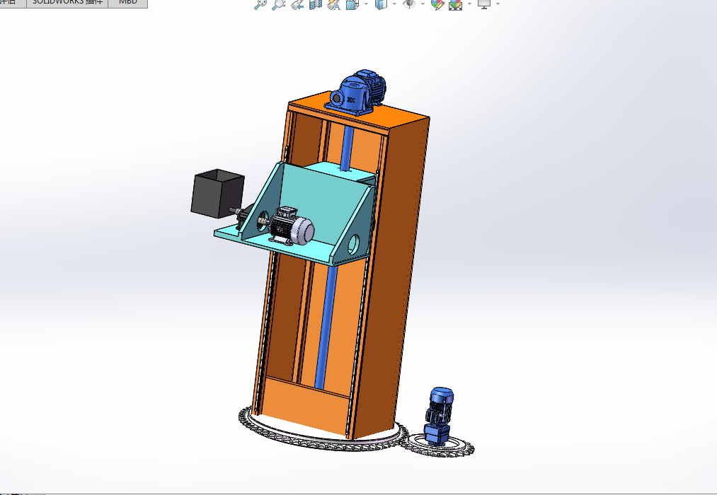 P836-自动垃圾倾倒装置结构设计与运动仿真【含SW三维图】