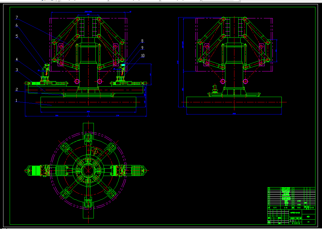 P837-大型节筒坡口加工机床割具调整装置设计