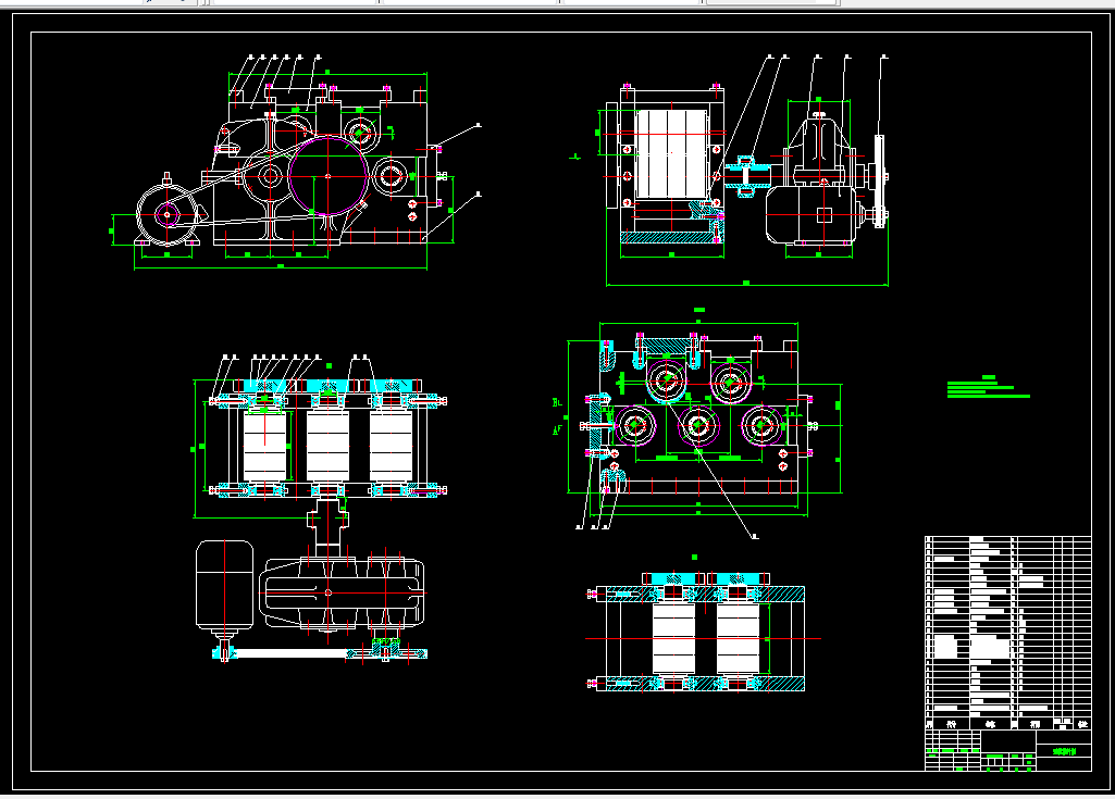 P866-五辊式甘蔗榨汁机设计
