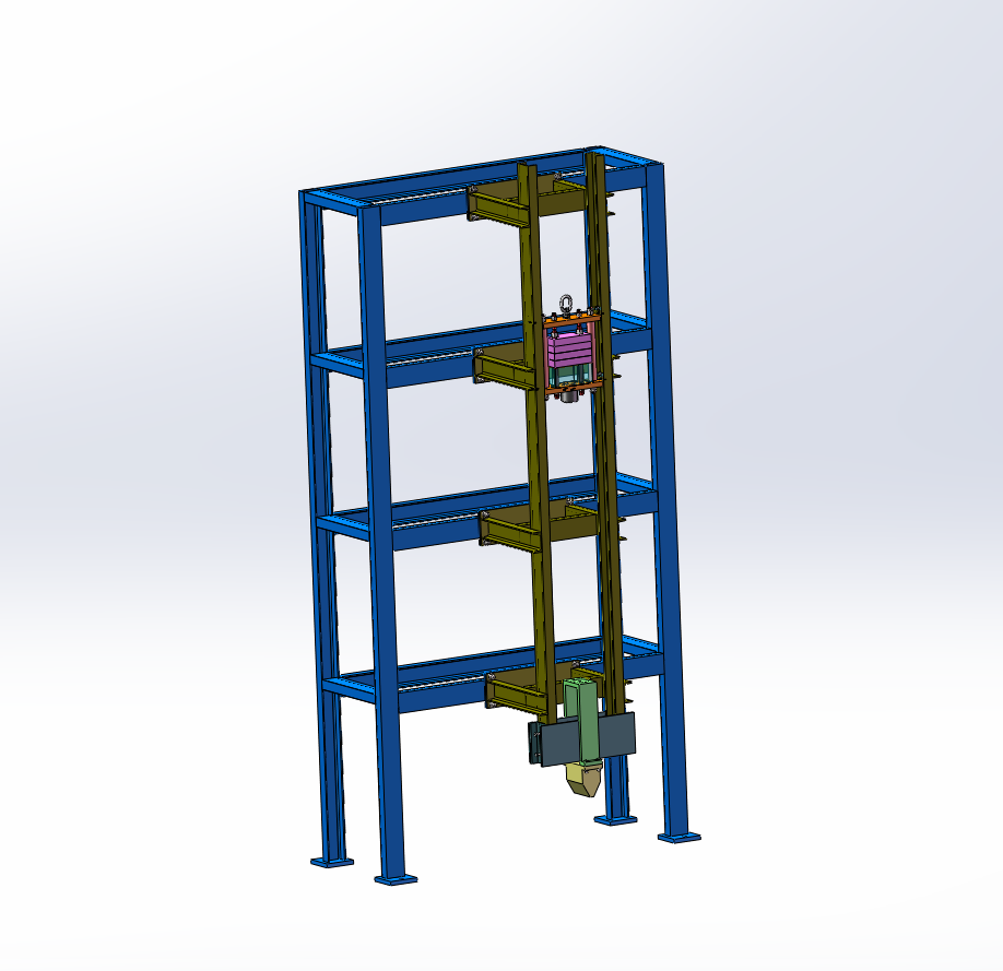 JJ9313-落锤冲击试验机设计（L=3150,We=430,m1=310,Hc=450）【含SW三维图】