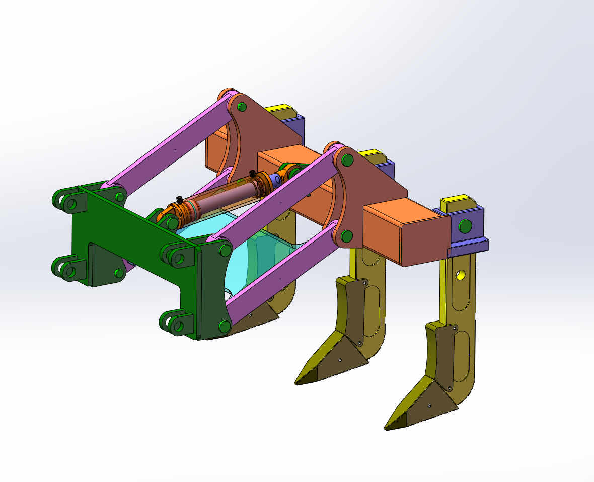 JJ9321-D80A-12推土机松土器的设计【含SW三维图】