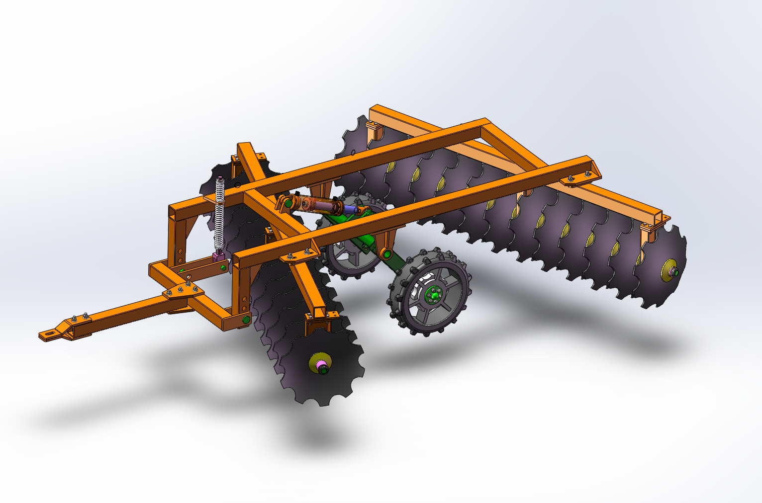 JJ9333-悬挂式液压重耙设计【含SW三维图】