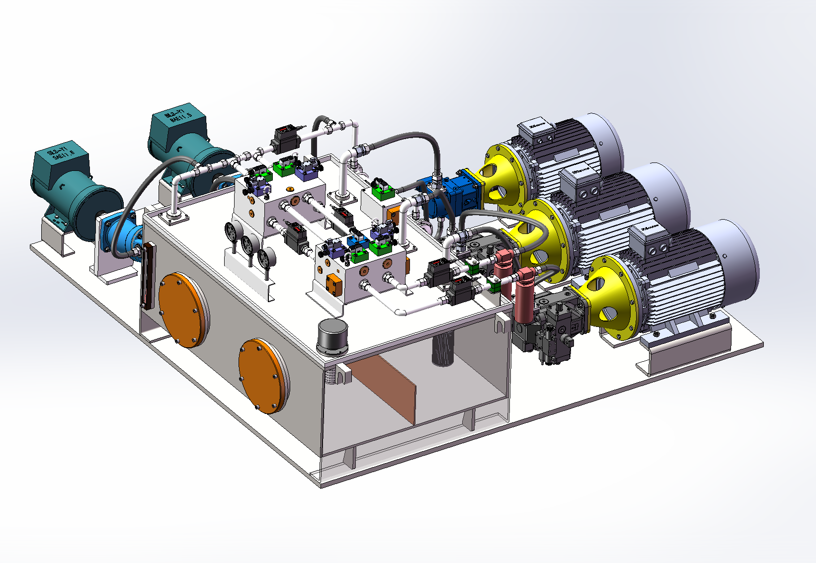 JJ9335-盾构机柱塞泵测试平台液压系统设计【含SW三维图】