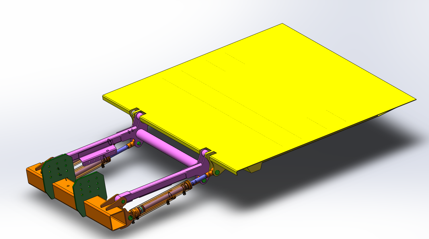 JJ9346-液压尾板设计与开发【含SW三维图】