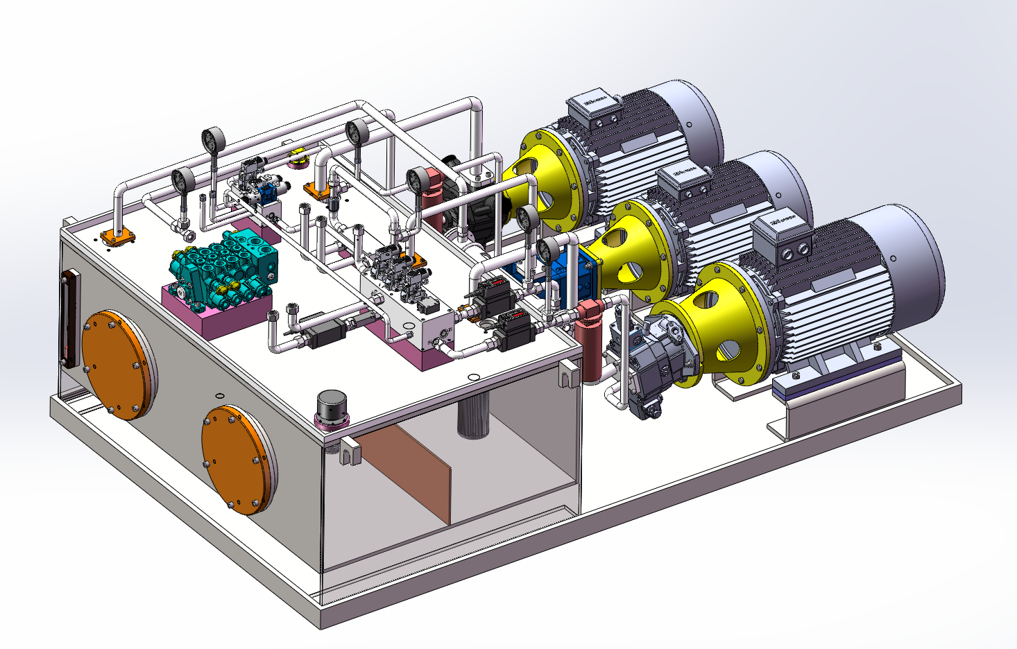 JJ9370-挖掘机高压多路阀液压测试试验台设计【含SW三维图】