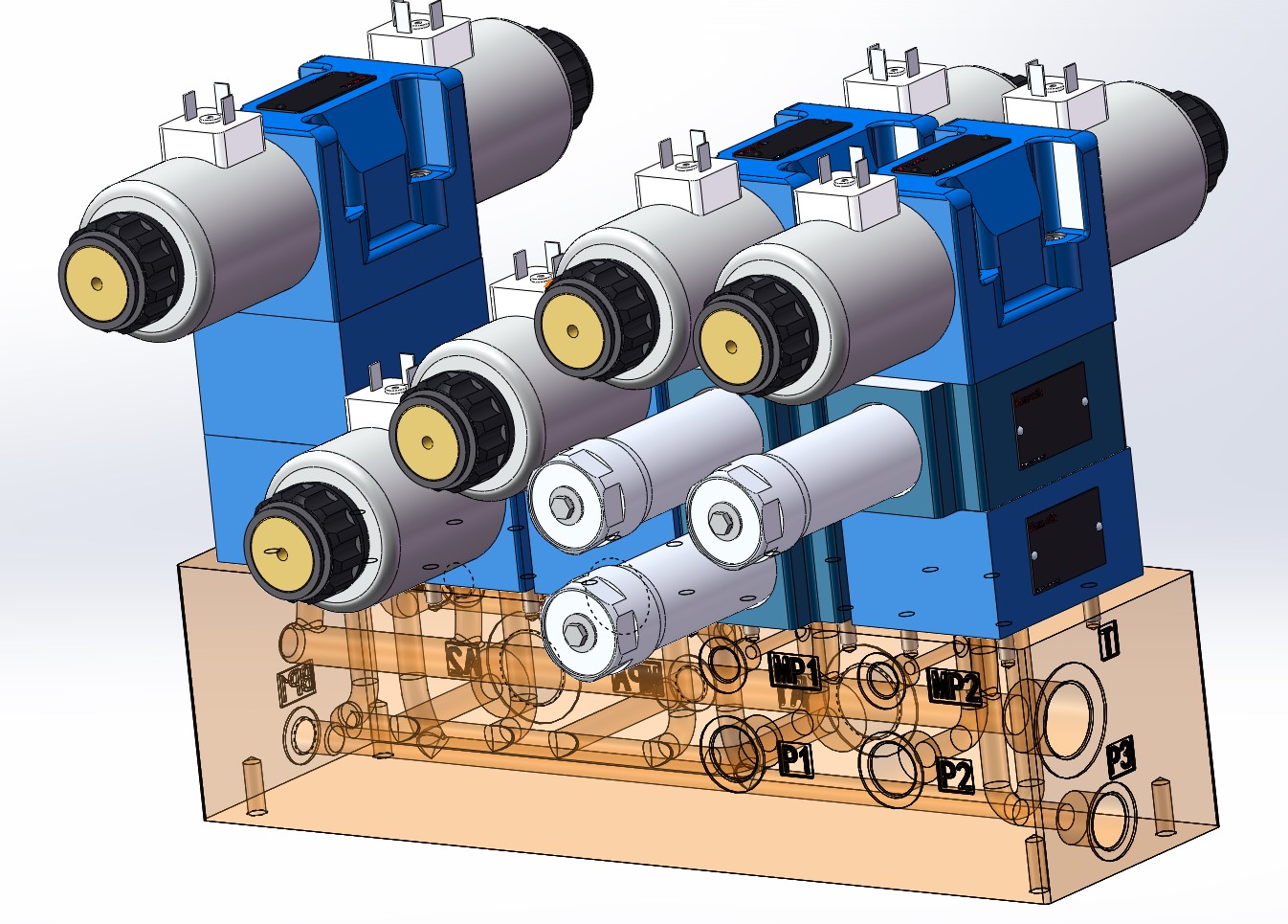 JJ9383-压缩站差动集成块设计【含SW三维图】