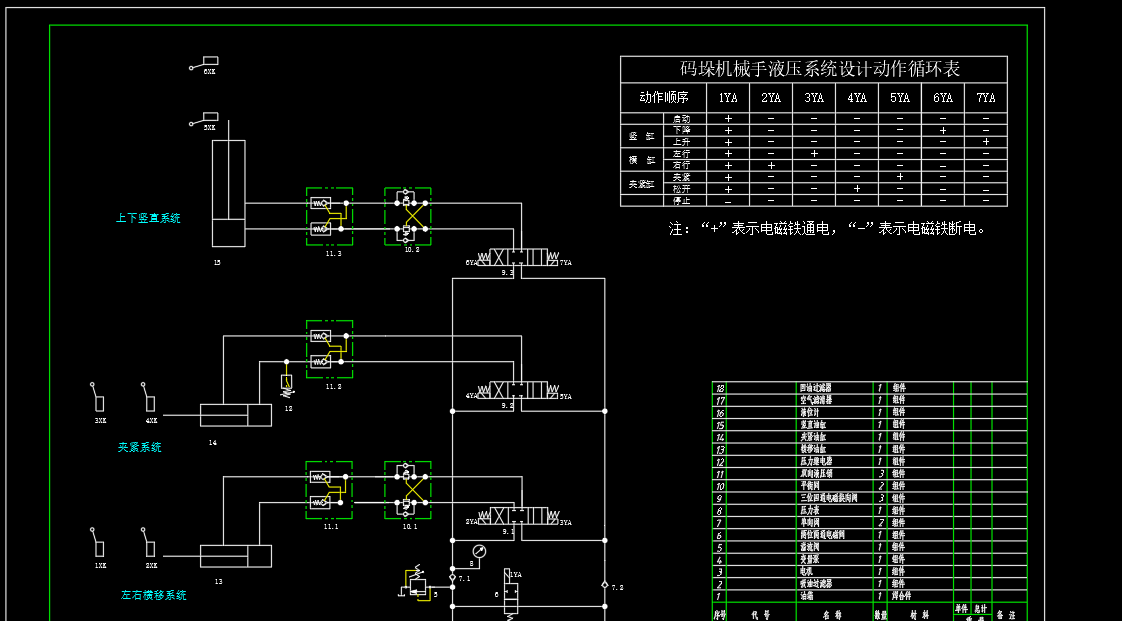 JJ9389-码垛机械手液压系统设计（参数9）