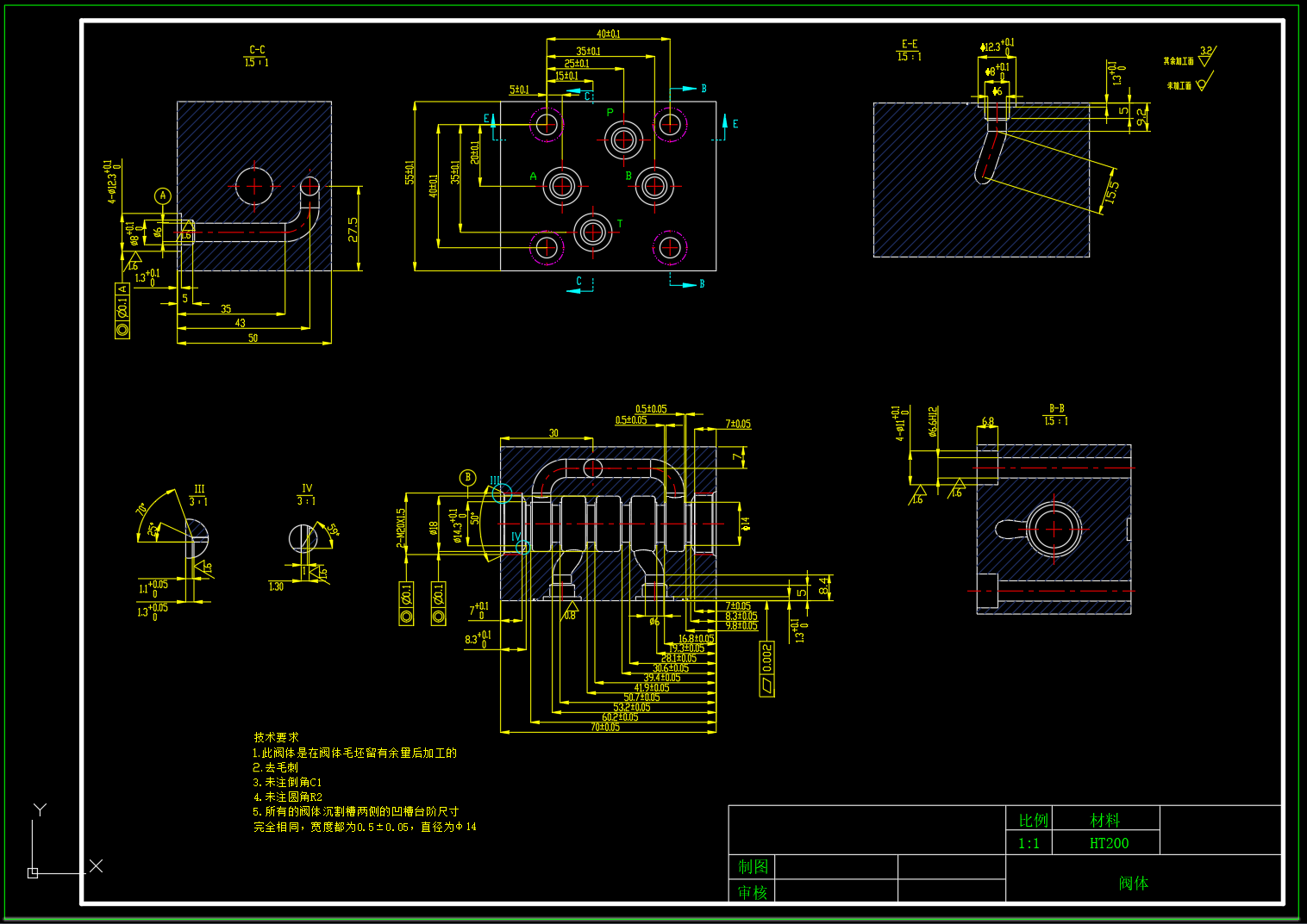 JJ9420-电磁换向阀设计6通径O型3凸肩