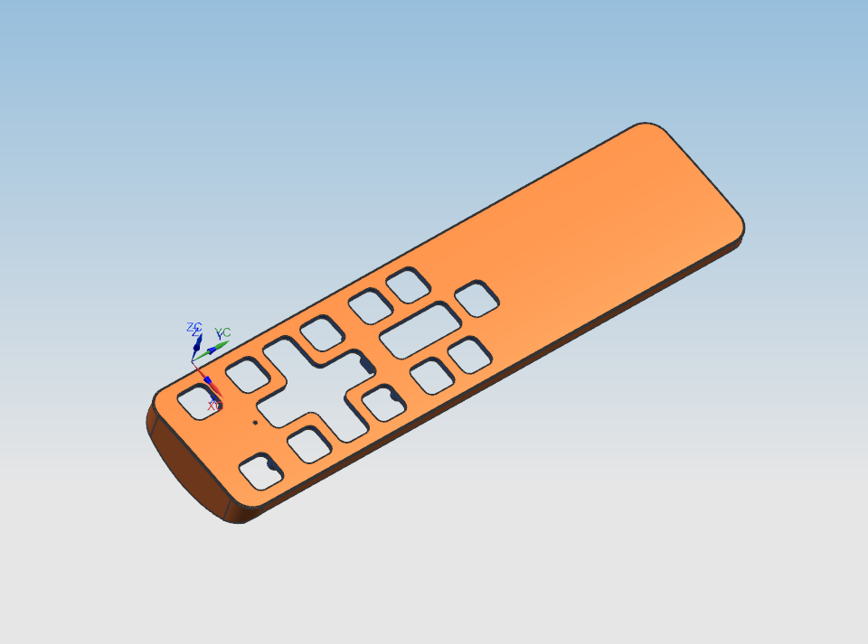 Q634-TCL网络电视遥控器面板注塑模具设计【含UG三维图】