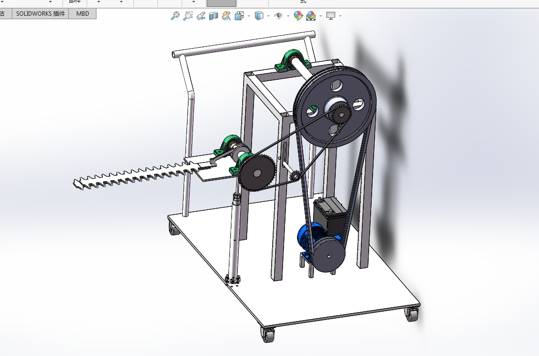Q688-城市绿篱修剪机设计【含SW三维图】