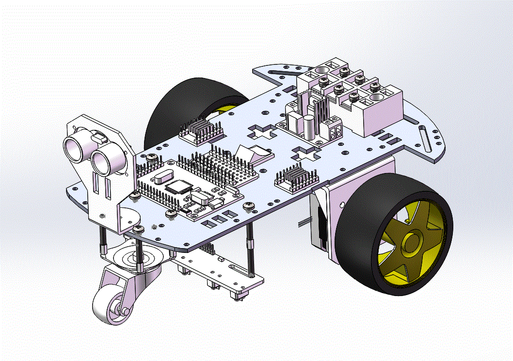 Q724-轮式智能移动机器人的结构设计与开发【含SW三维图】