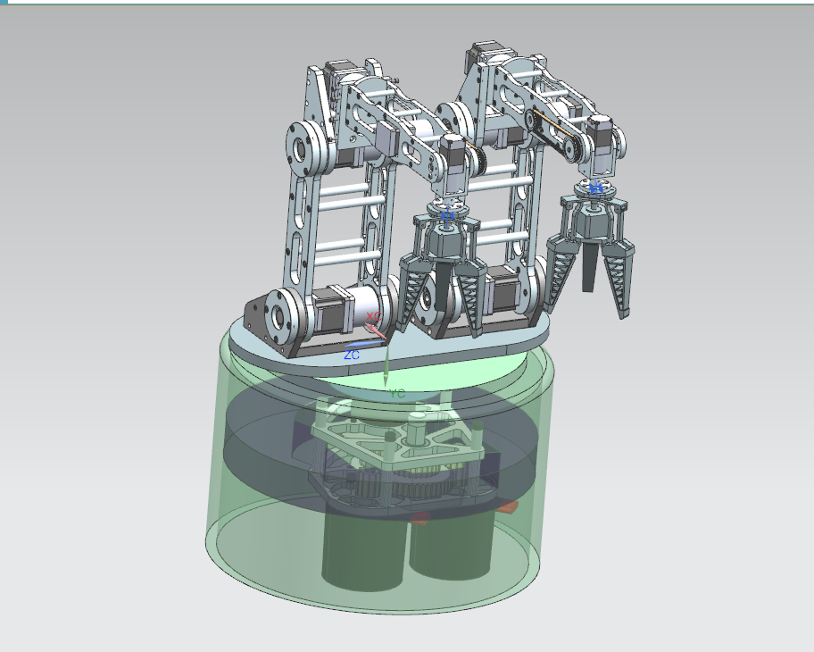 Q729-双臂搬运机器人结构设计【含UG三维图】
