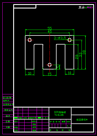 JJ9594-变压器芯片冲压工艺与模具设计