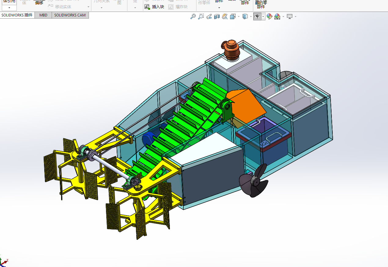 Q583-清洁船设计【含SW三维图】