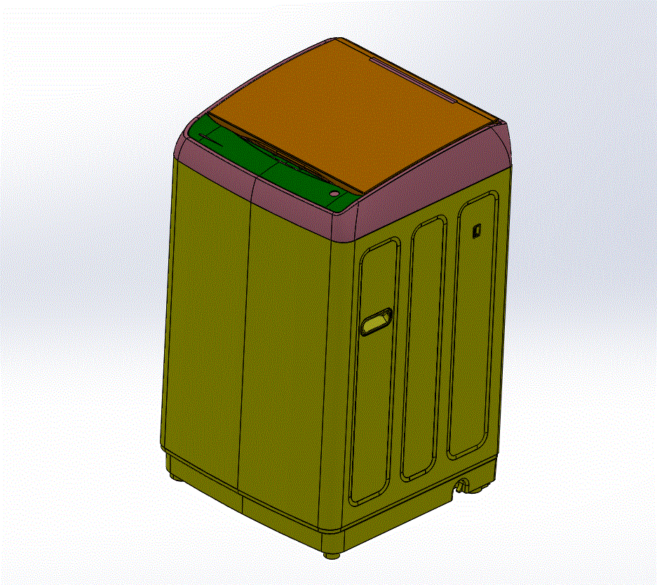 JJ9614-全自动波轮式洗衣机机械结构设计【含SW三维图】