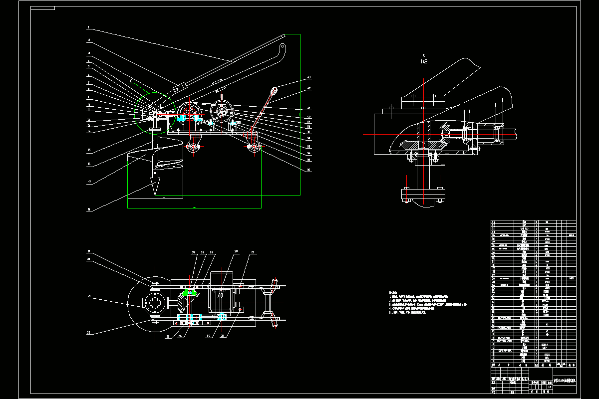 M1047-直径0.6M的绿化植树挖掘机设计