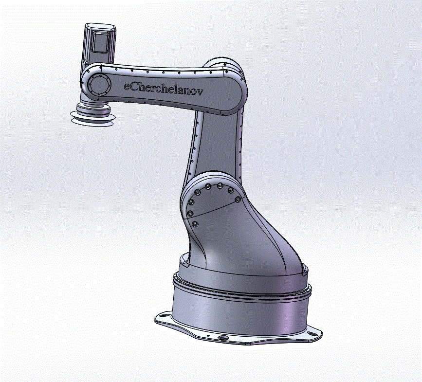 M1051-吸盘机械手设计（关节型）5轴机械手【含SW三维图】
