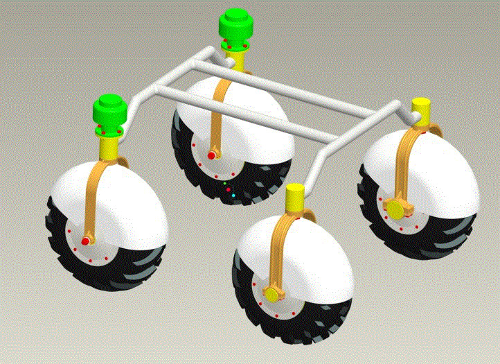 M1133-农业智能移动平台机构设计【含Proe三维图】