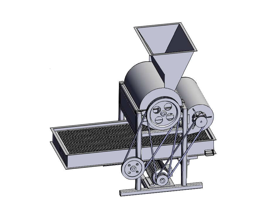 Z1044-挤压式板栗脱壳机的设计【含SW三维图】