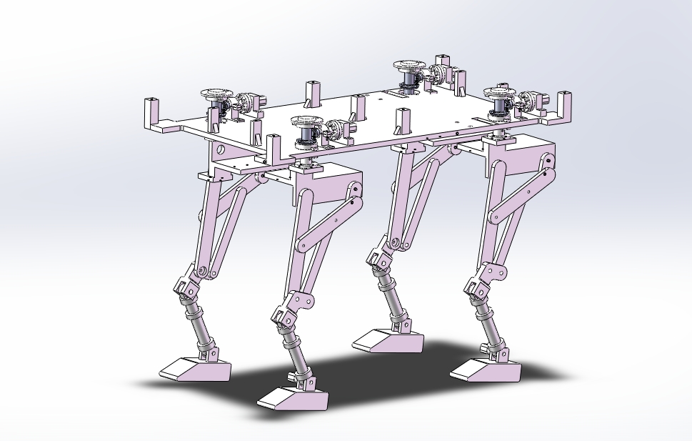 JJ9696-仿生四足机器人设计【含SW三维图】