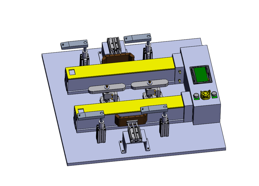 JJ9699-铁板气动夹紧夹具及PLC设计【含三维图】