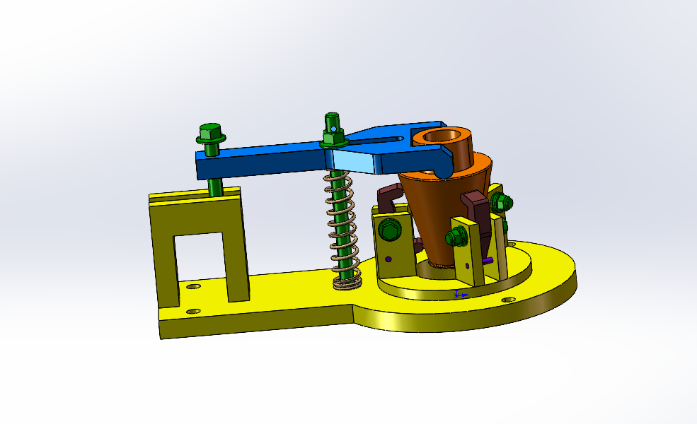 JJ9720-一种圆锥形工件自动定心结构的三维工程设计【含三维图】