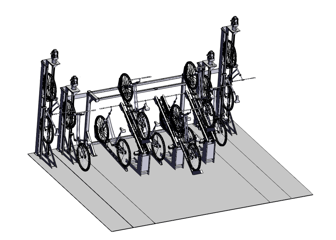 JJ9819-一种新型的共享单车停放装置设计【含SW三维图】