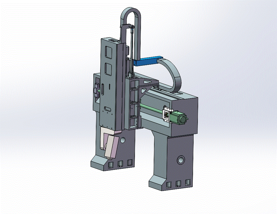 JJ9957-龙门加工中心Z轴与Y轴进给运动机构设计【含SW三维图】