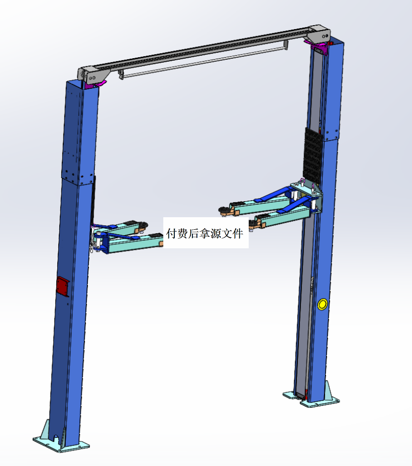 M1207-龙门式汽车举升机设计[含SW三维图]