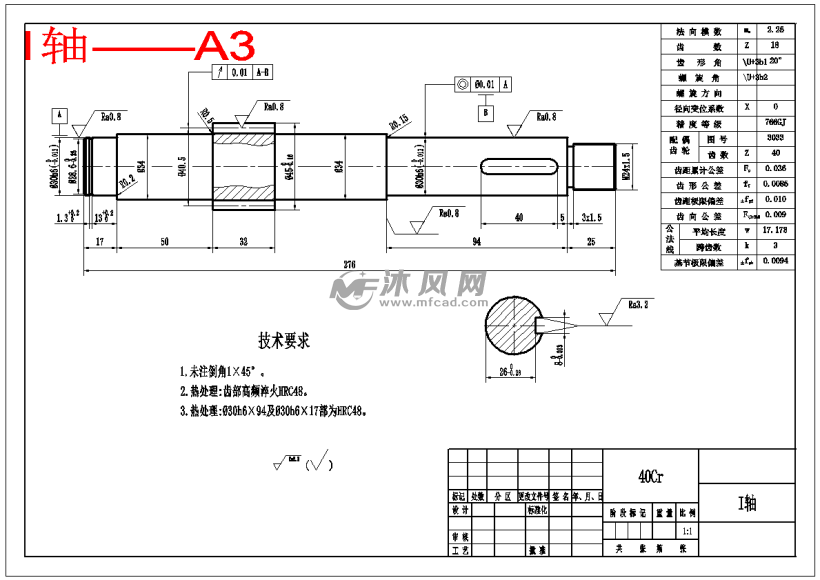 M1700-I轴加工工艺规程及其铣键槽的夹具设计