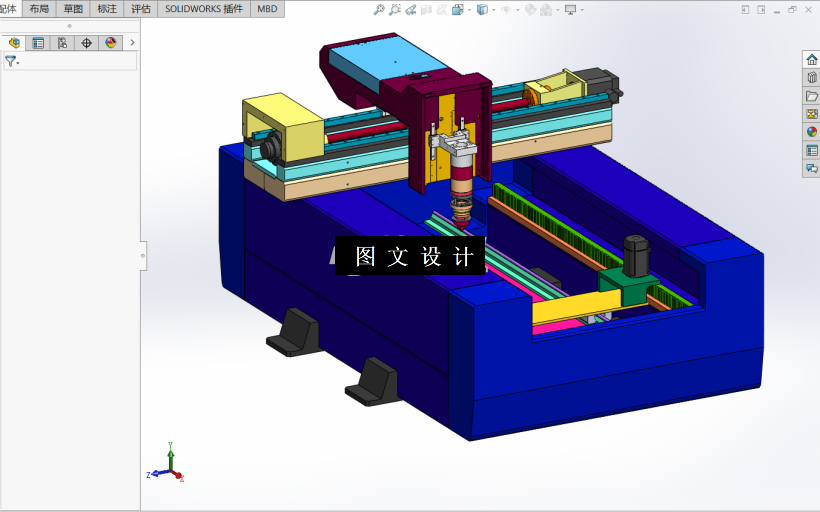 M1257-瓦楞纸板激光切割机设计【含SW三维图】