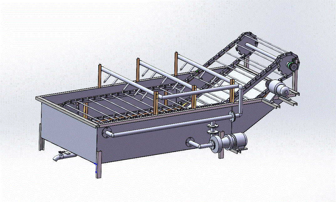 M1271-萝卜清洗机设计[含SW三维图]
