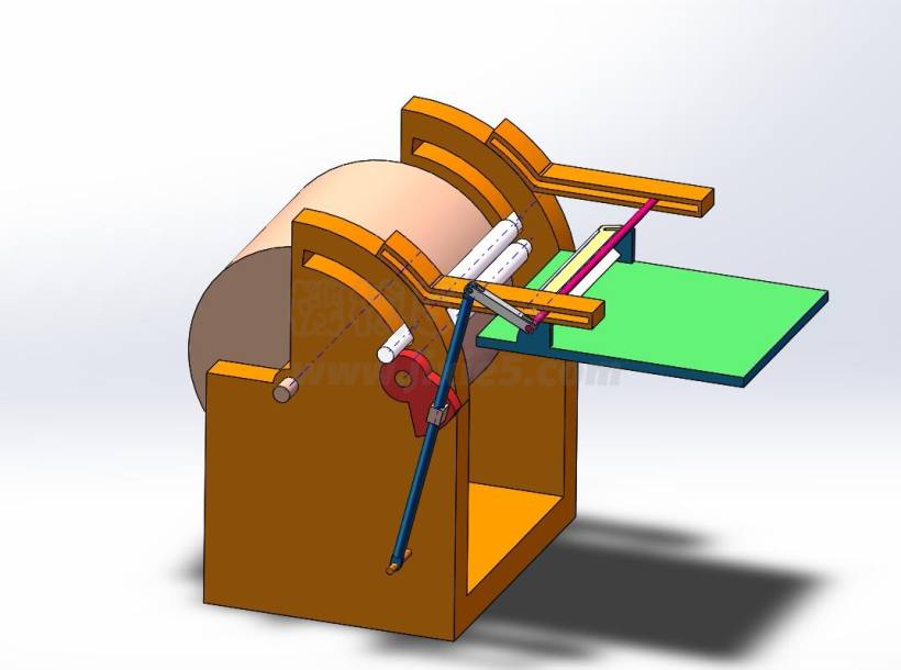 M2038-圆梳机中自动取落绵装置设计[含SW三维图]
