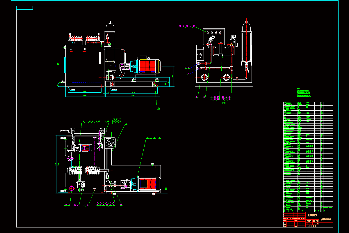 M2068-发动机箱体加工多孔钻削组合机床液压动力系统设计-液压站设计
