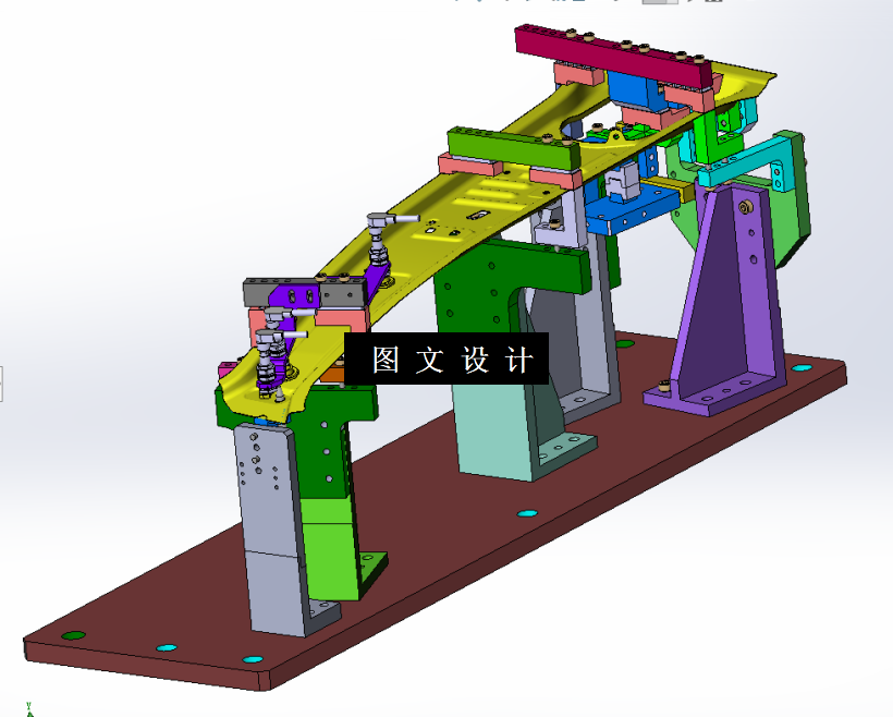 M2105-汽车B柱焊接夹具结构设计[含SW三维图]