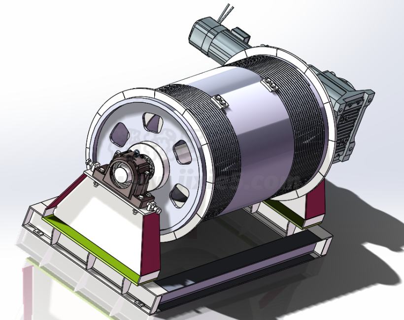 M2122-干式自磨机结构设计[含SW三维图]
