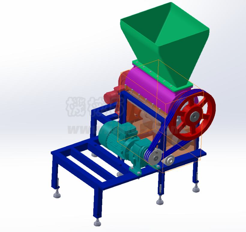 M2158-小型青皮核桃去皮机设计[含SW三维图]