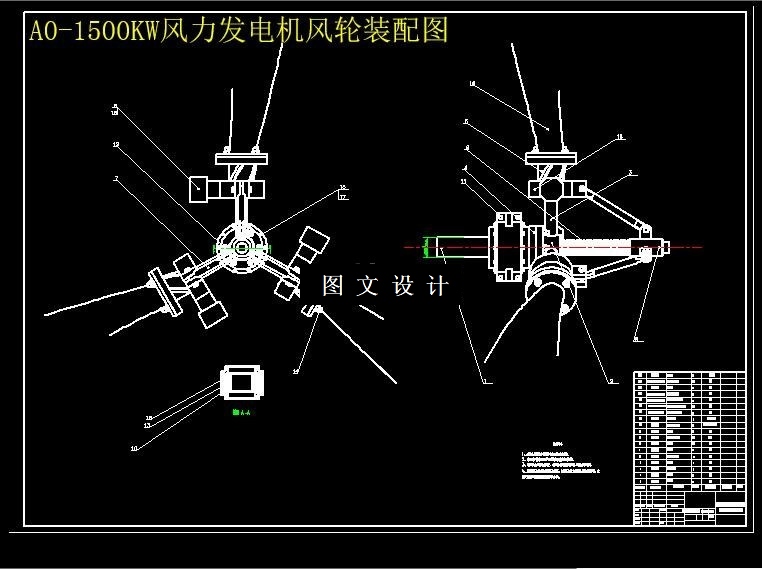 M6172-家用水平轴小型风力发电机机械结构设计